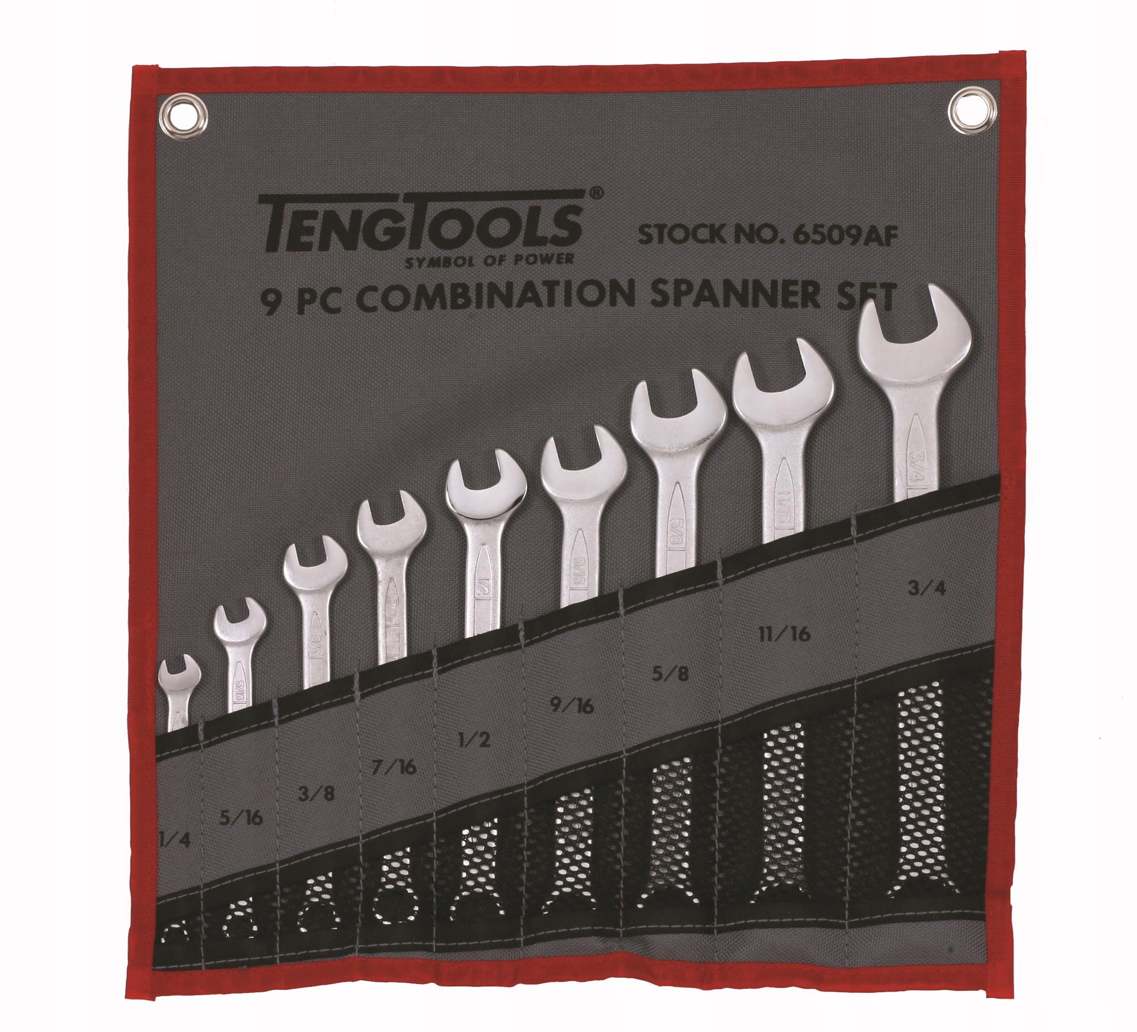 Sada očkoplochých kľúčov 1/4" 3/4" Teng Tools 9 ks
