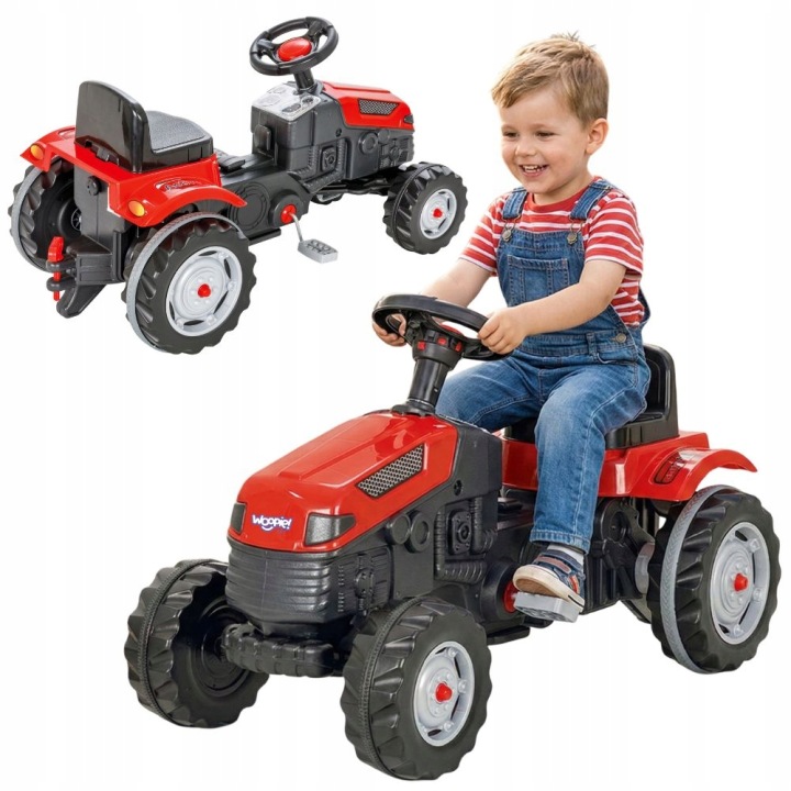 Traktor Ogrodowy na Pedały Farmer Ciągnik Regulowany Ciche Koła Woopie