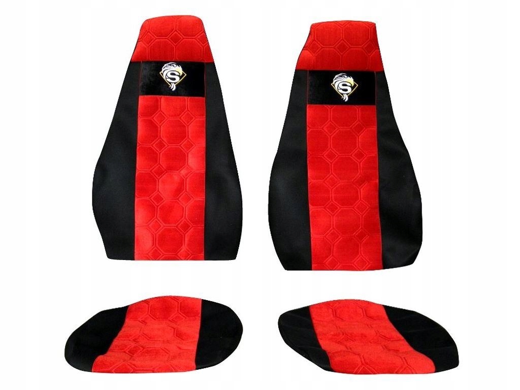 POKROWCE SCANIA SERIA R 04- 1+1, 2 PASY CZERWONY