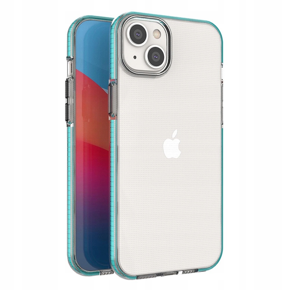 Spring Case etui do iPhone 14 Plus silikonowy pokrowiec z ramką jasnoniebie