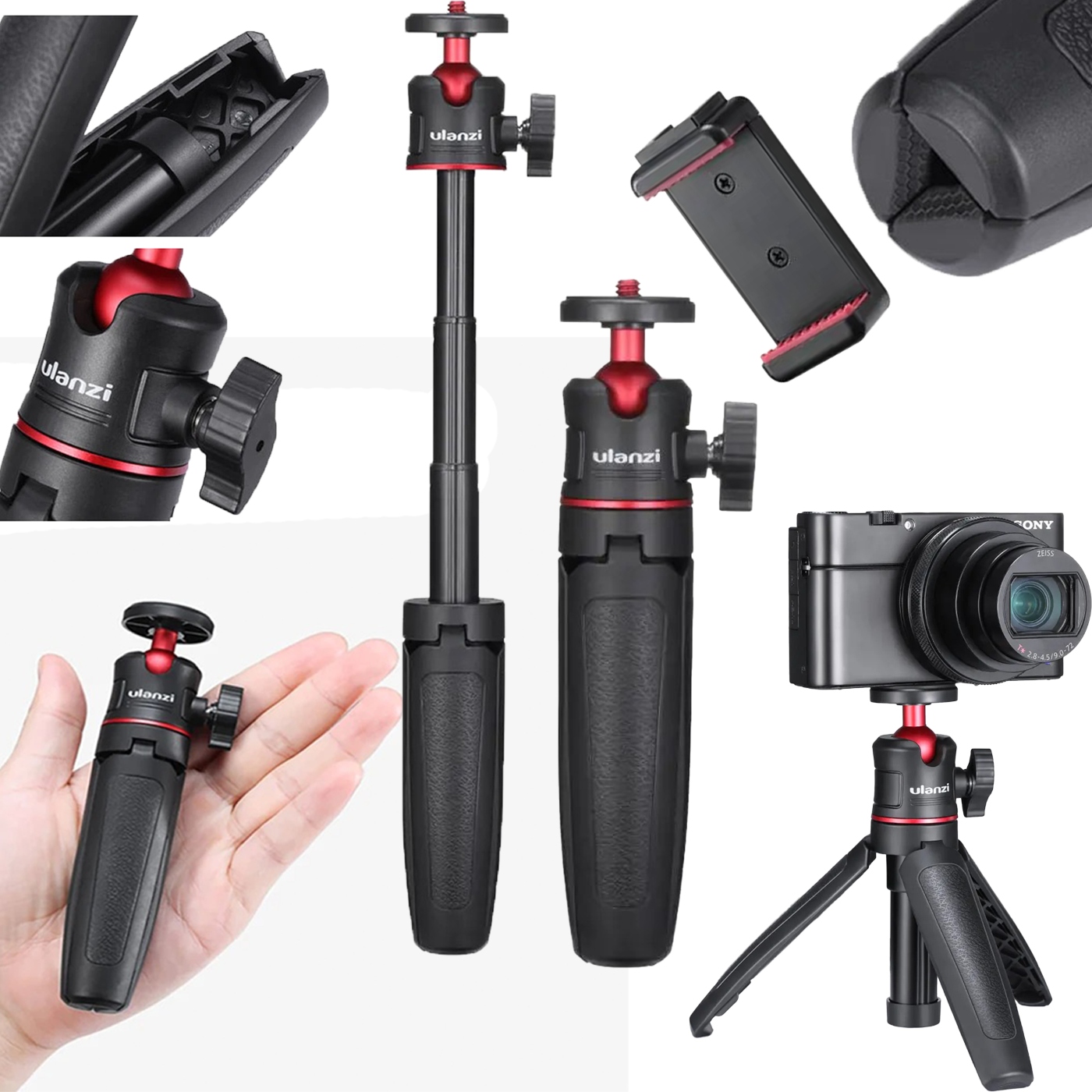 Mini stativ pro telefon Fotoaparát Vlog Lehký držák Příslušenství Skládací Triod Ucho