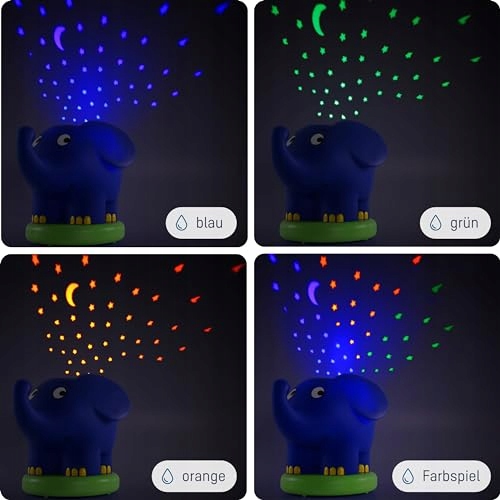 ANSMANN Projektor Gwiaździste Niebo LED Słoń Elefant Lampka Nocna Dziecięca — miniatura 7