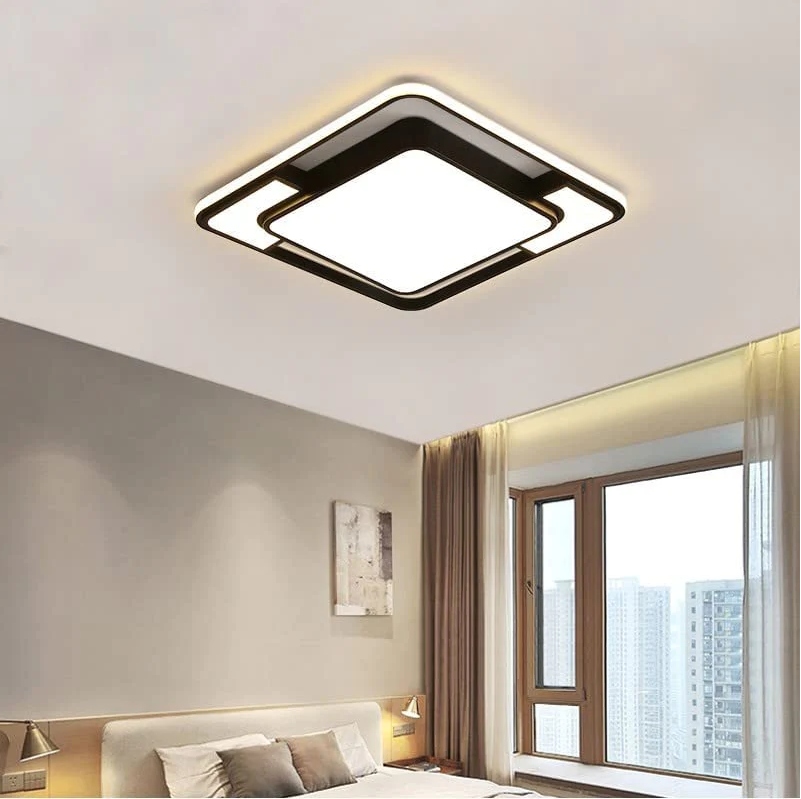 ŚCIEMNIALNA LAMPA SUFITOWA LED PLAFON LAMPA WISZACA CZARNA PILOT NOWOCZESNA Zasilanie sieciowe