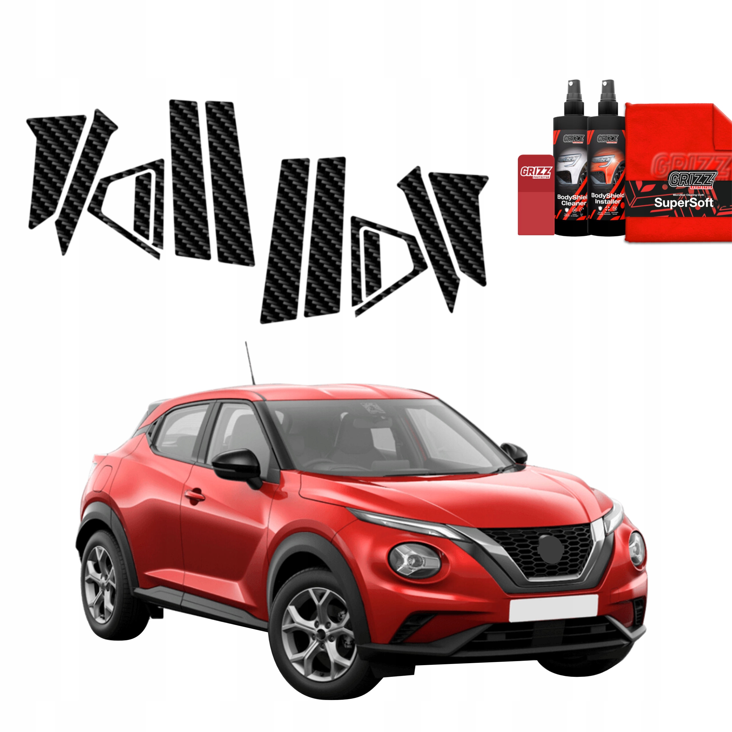 10v1 Fólie na sloupky pro Nissan Juke Facelift (2024-2025)