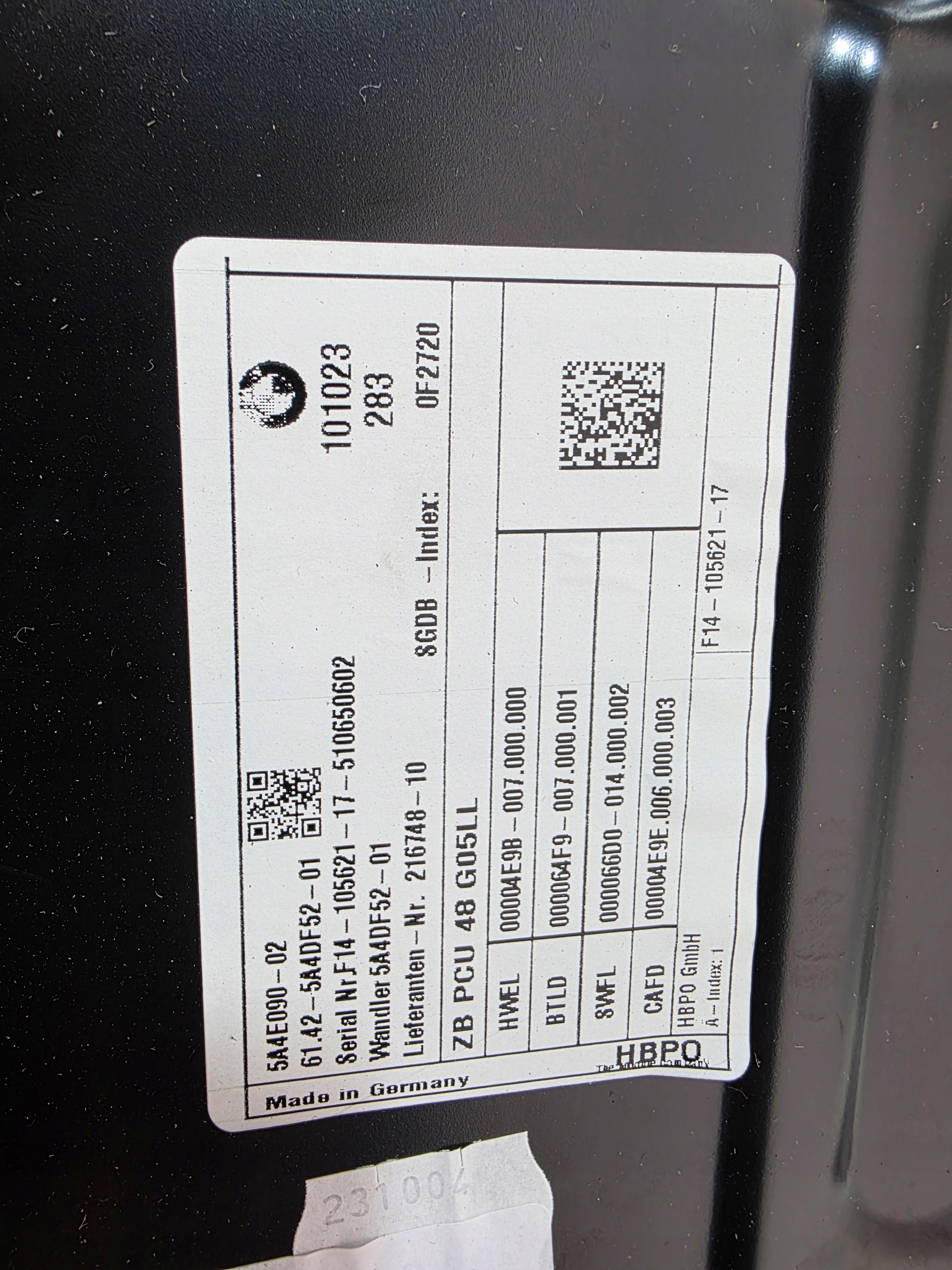 module control unit PCU BMW X5 G05 X6 G06 X7 G07 LCI 5A4E090