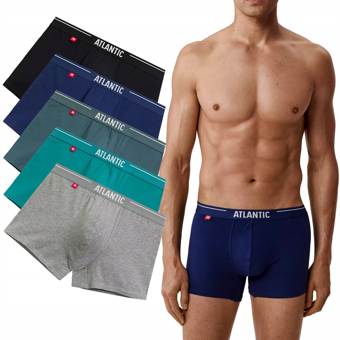 Pánské Boxerky Atlantic 5SMH004/NE/ZIE/CZA/SZM/NIEC/L