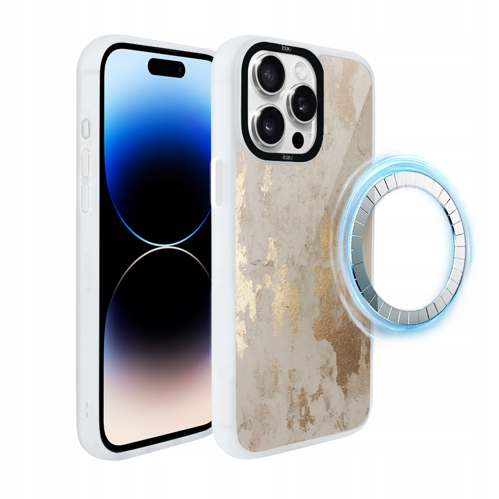 Pouzdro pro iPhone 14 Pro Ibizu DropGuard Matt s MagSafe, šampaňské zlato
