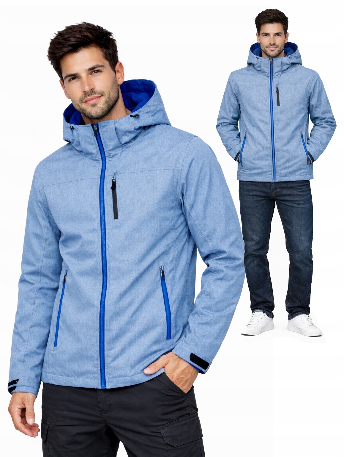 Pánská Softshellová Bunda S Kapucí 5.000 Membrána Woodoodolná XXL Jarní