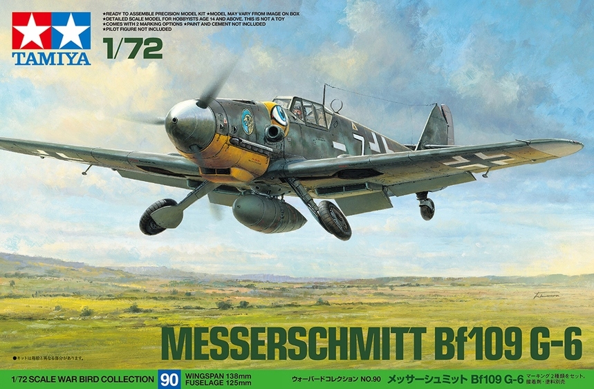 Tamiya 60790 Messerschmitt Bf 109 G Letadlo Měřítko 1/72