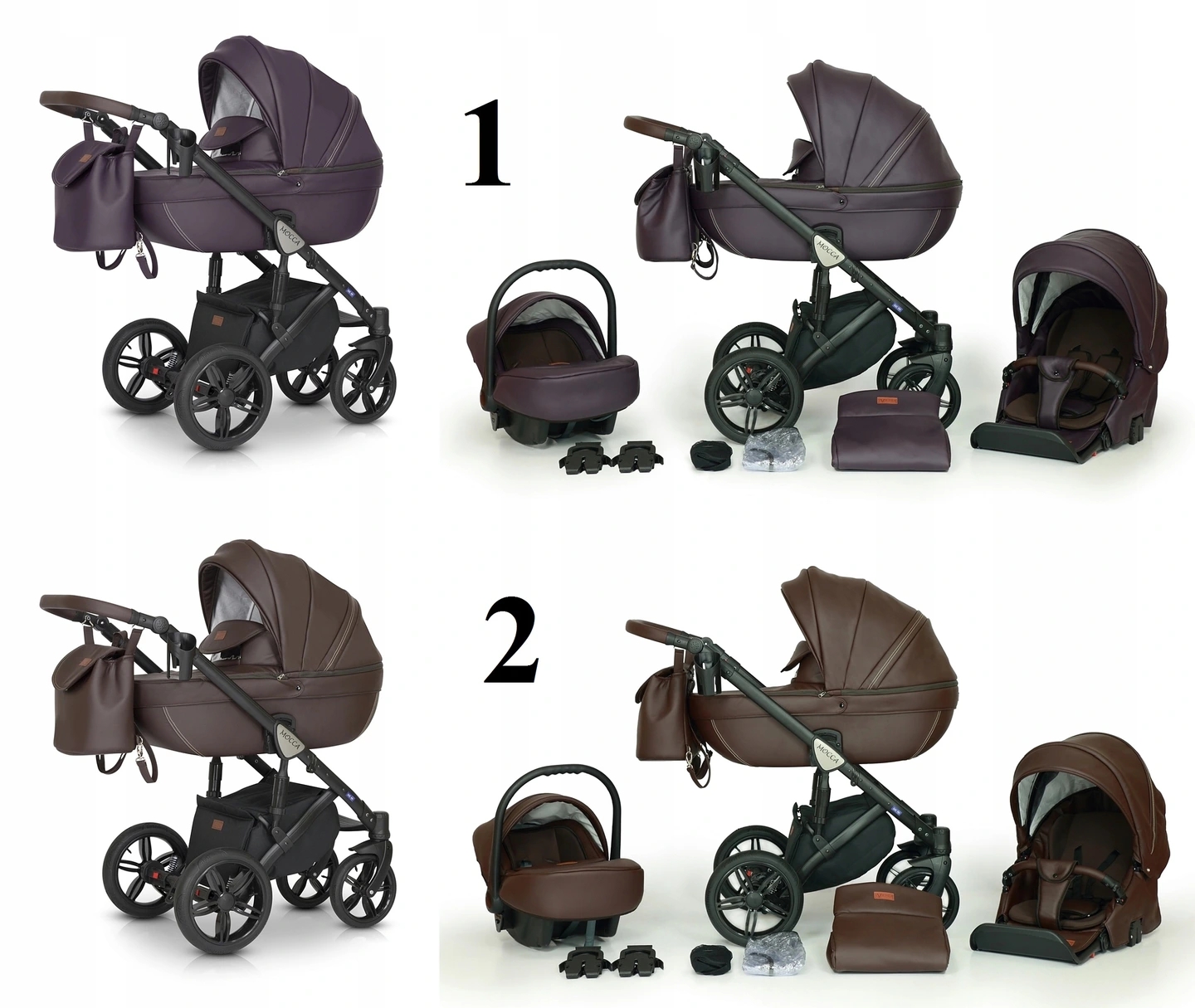 WÓZEK DZIECIĘCY VERDI MOCCA 3W1+ TORBA + AKCESORIA Marka Verdi