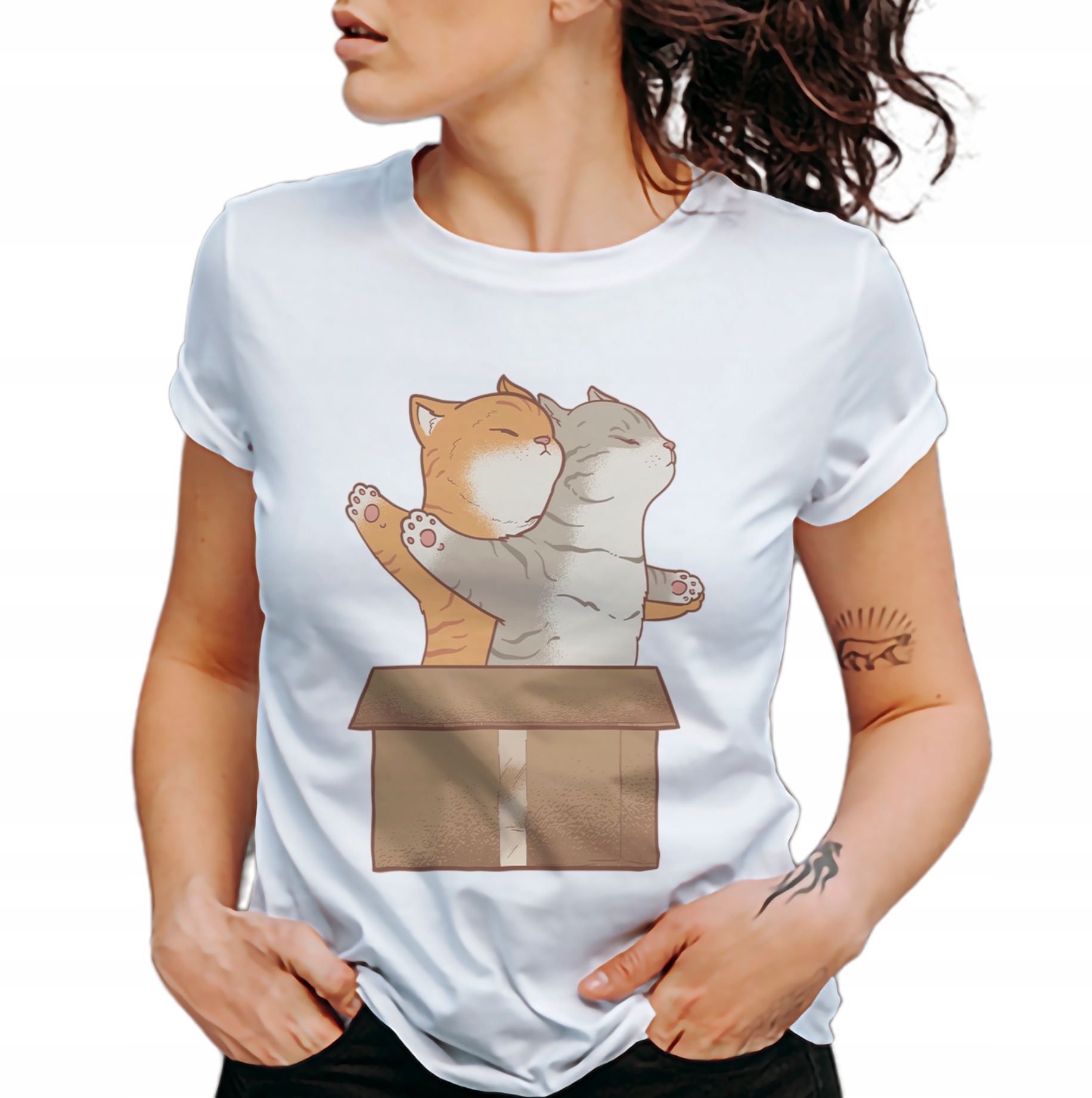 

Koty Titanic Koszulka z kotami T-shirt Różne Xs