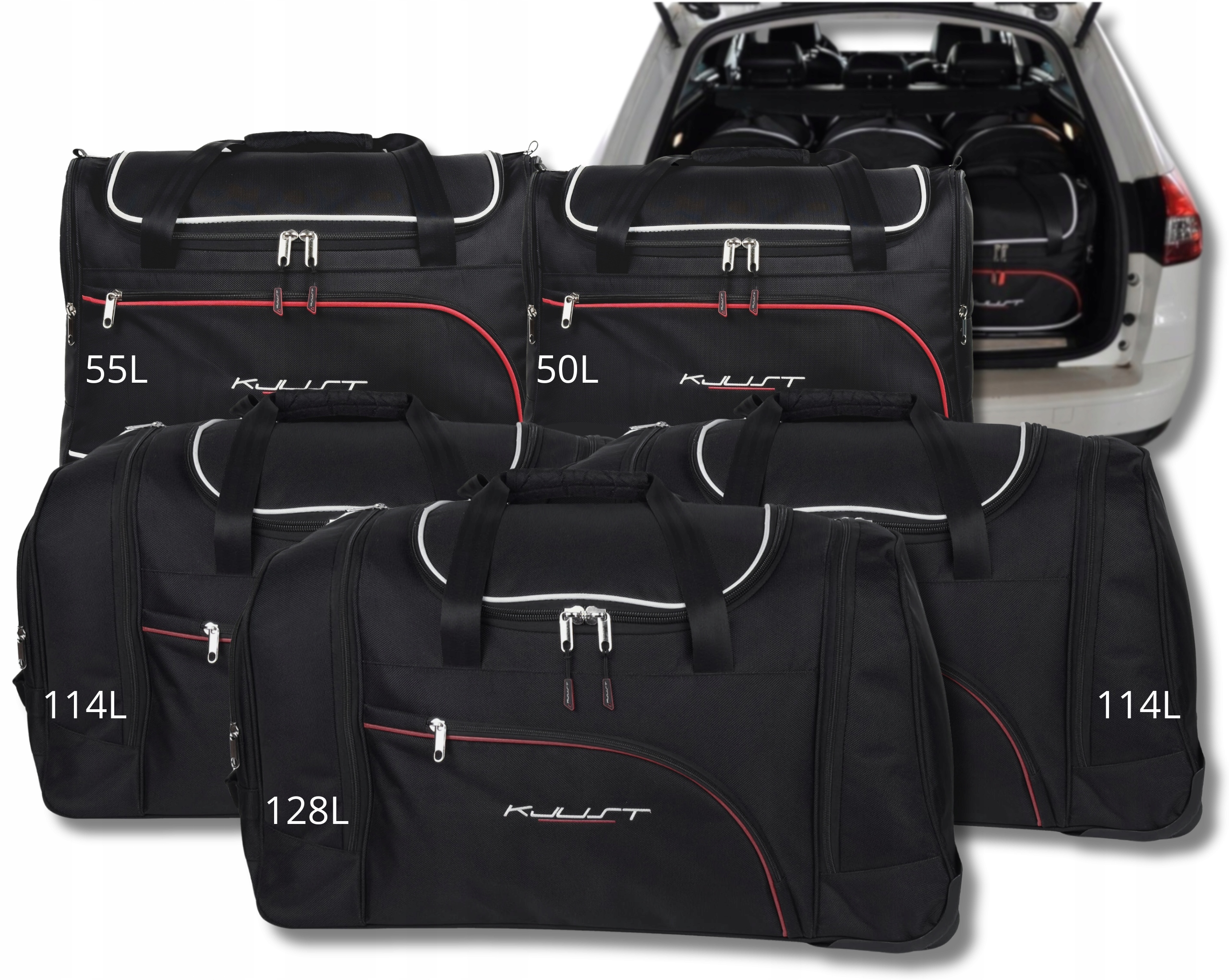 Sada tašiek Komplet Kjust do batožinového priestoru Citroen C5 Tourer 2008-2017 5 ks