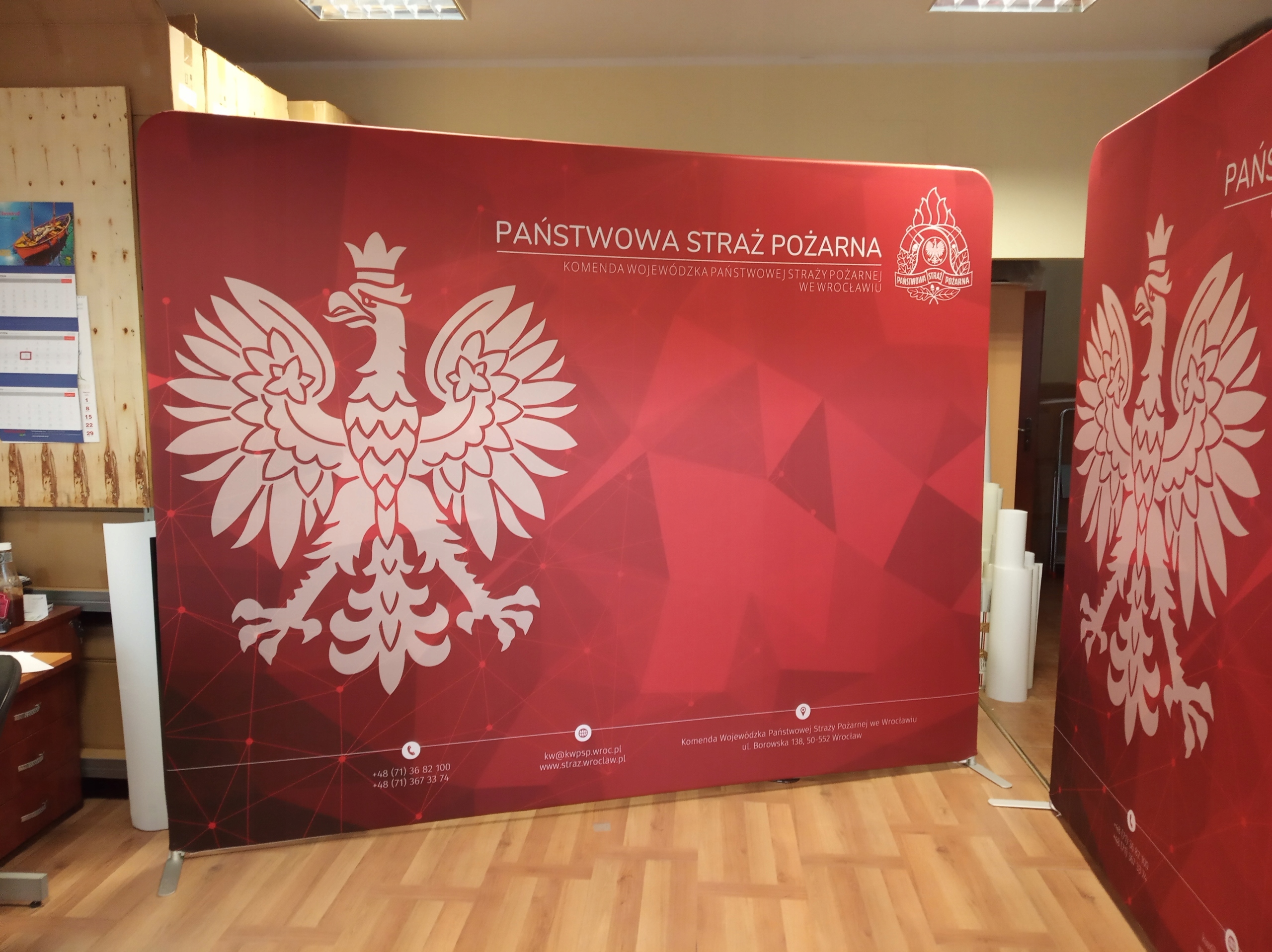 Ścianka Reklamowa Tekstylna Materiałowa z wydrukiem Prosta 250x230 Marka bez marki