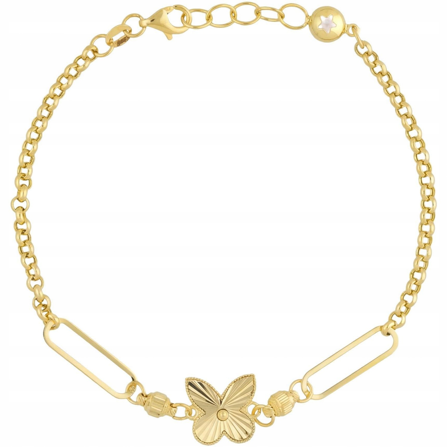 Dámský náramek Harf zlato 585 motýl