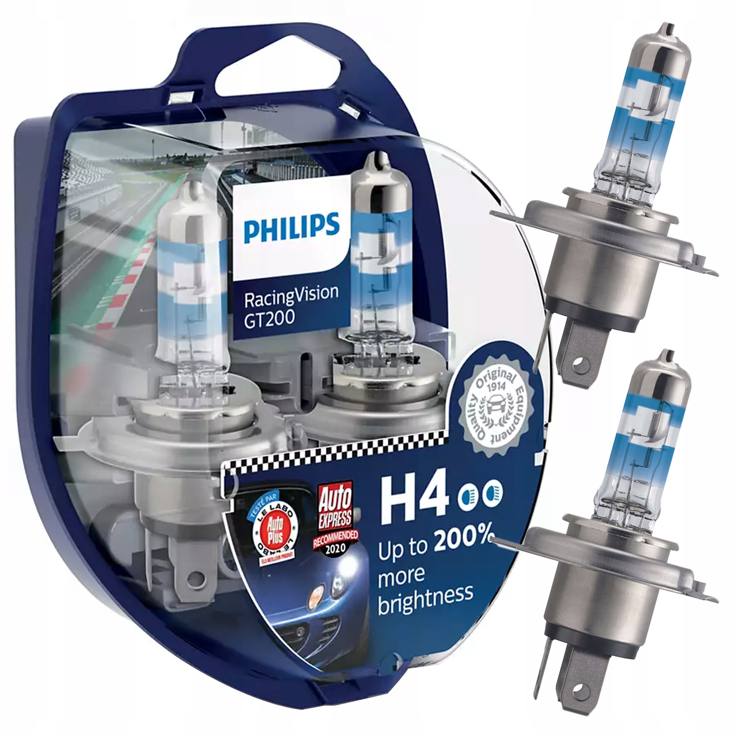 

Philips Żarówki H4 Racing Vision GT200 +200% 3700K