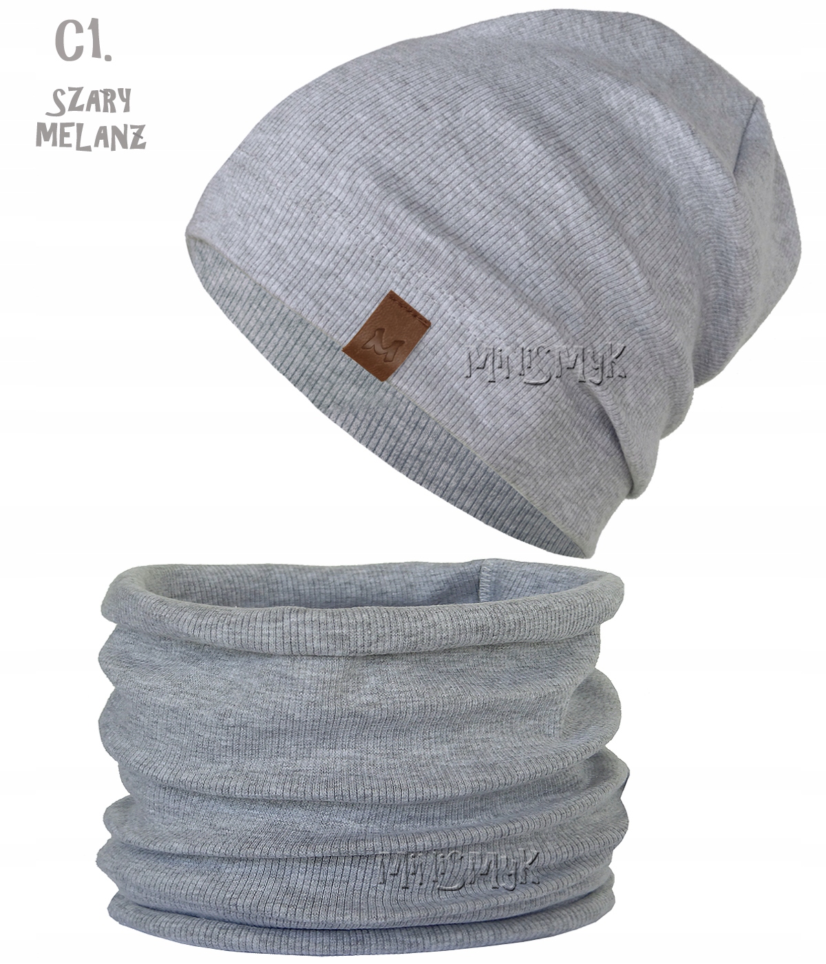 Komplet CZAPKA + TUBA komin beanie PRĄŻEK r. 51-56 Marka Inna marka