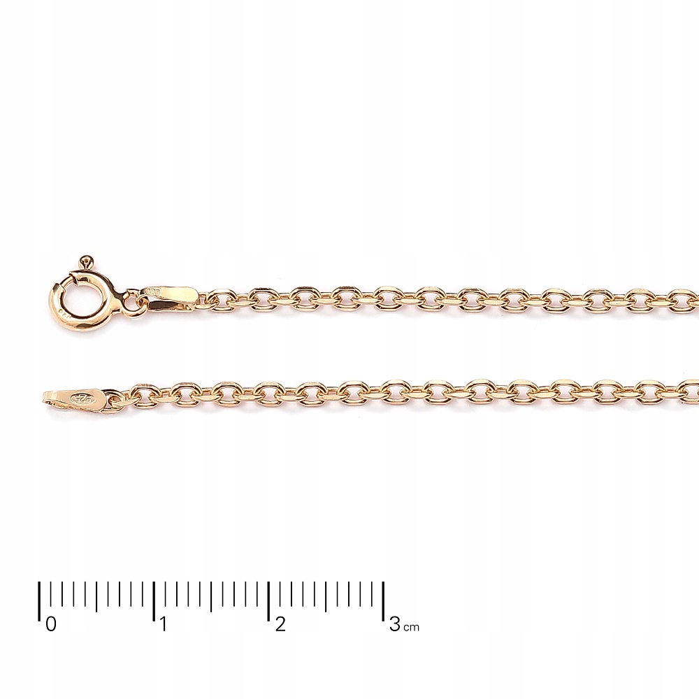 

Łańcuszek srebrny pozłacany ogniwkowy 2,2mm 45cm