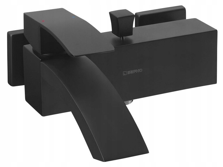 Ginko nástenná vaňová batéria, čierna mat (1101-10B) /sm/