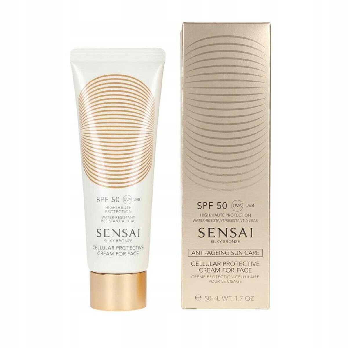 Sensai Protective Face Cream Spf 50+ Silky Bronze (ochranný Krém Na Obličej S Filtrem Spf 50+ Silky Bronze)