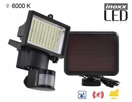 SOLARNY NAŚWIETLACZ 100 LED Z CZUJNIKIEM RUCHU