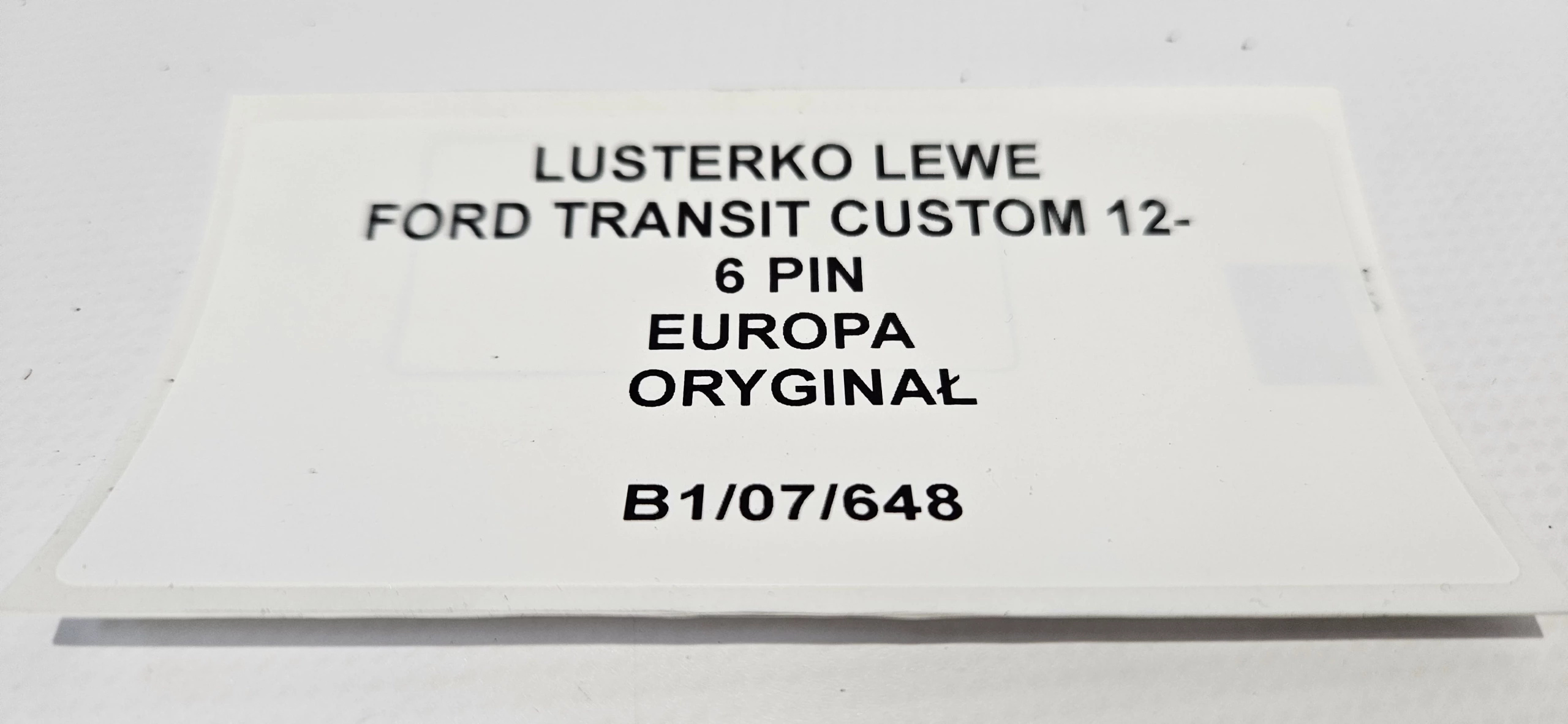 mirror left FORD TRANSIT CUSTOM 12- 6 PIN EUROPA