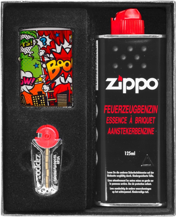 Sada Zippo Zapalovač Pop Art City dárkový No1