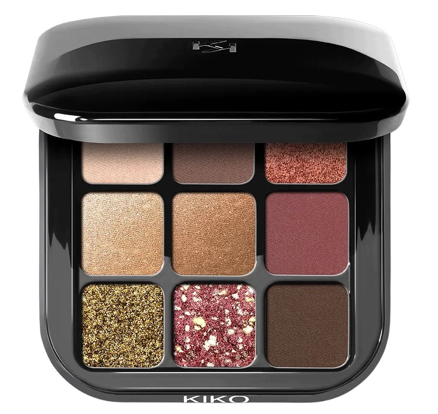 Kiko Milano Glamour Multi Finish Paleta 9 cieni do powiek 03 Burgundy Notes