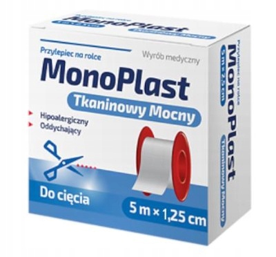 

MonoPlast Przylepiec mocny 5mx1,25 cm tkaninowy