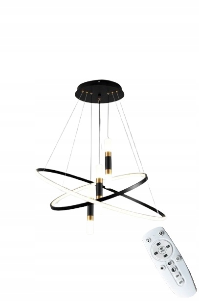 Led stropná lampa čierna Sofia| 80 cm|variabilné svetlo|119 W|Moderná