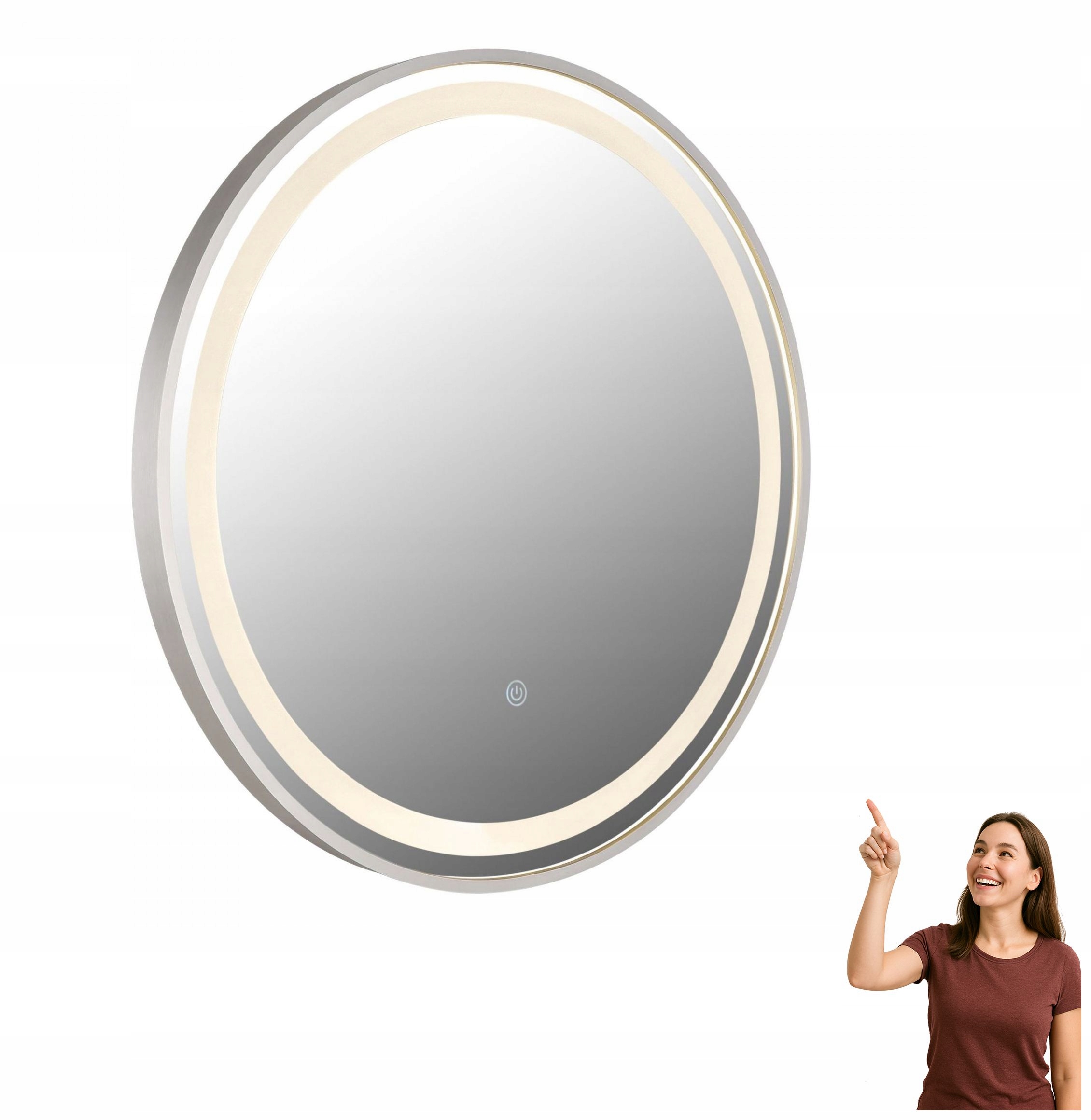 Okrúhle zrkadlo s Led osvetlením 10 W a vypínačom Rivas 84035 Globo