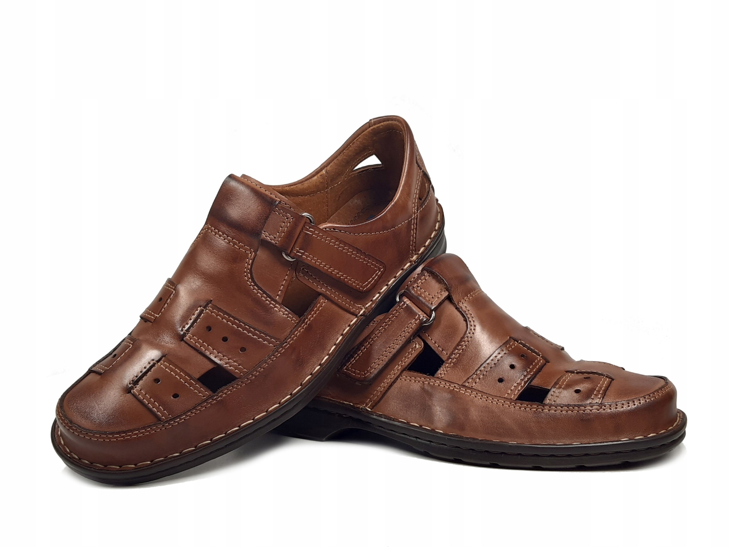 Bukat 227 pánské letní polobotky Polské hnědé 44 Kůže