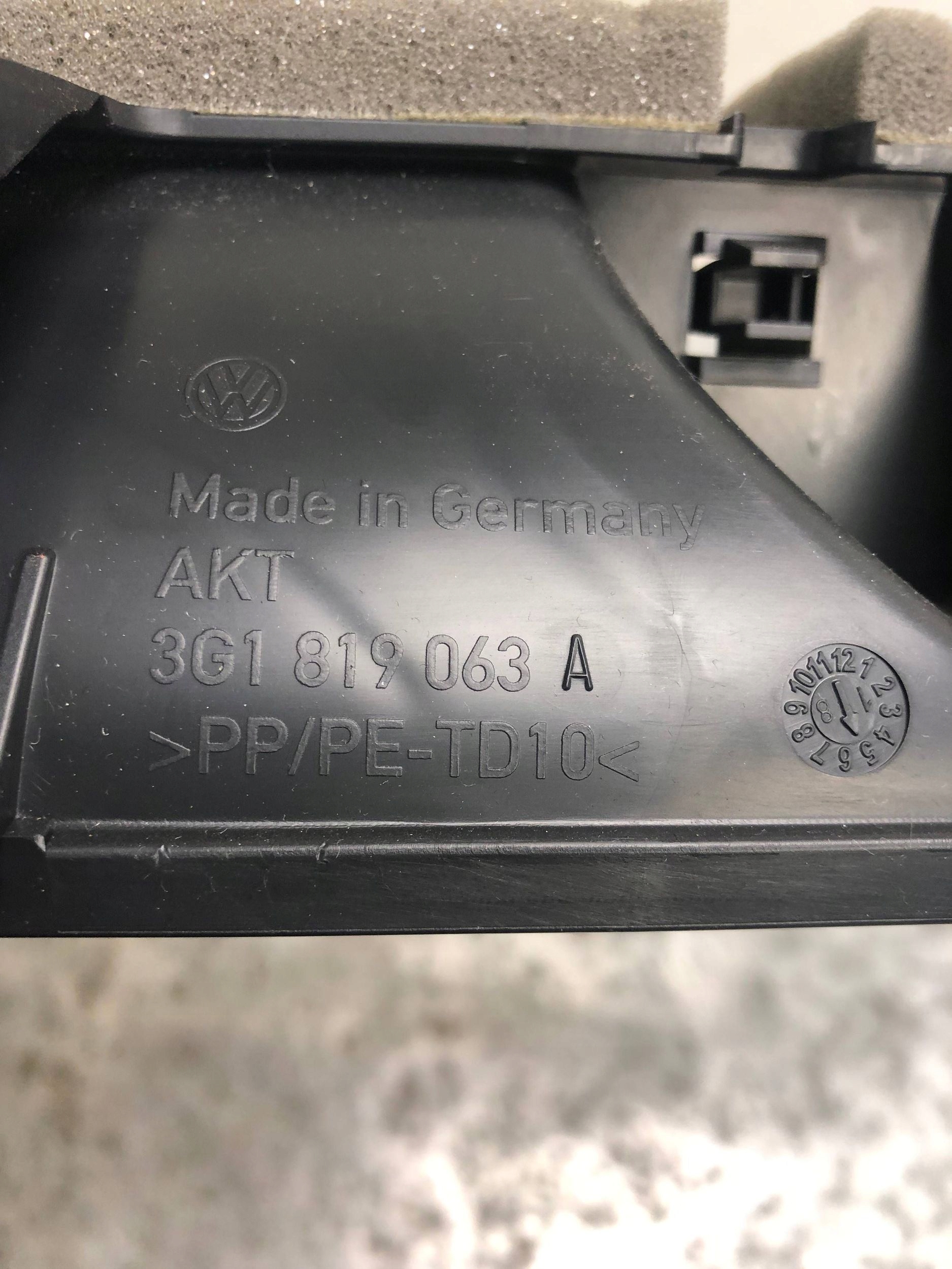 KANAL luft VW PASSAT B8 3G1819063A