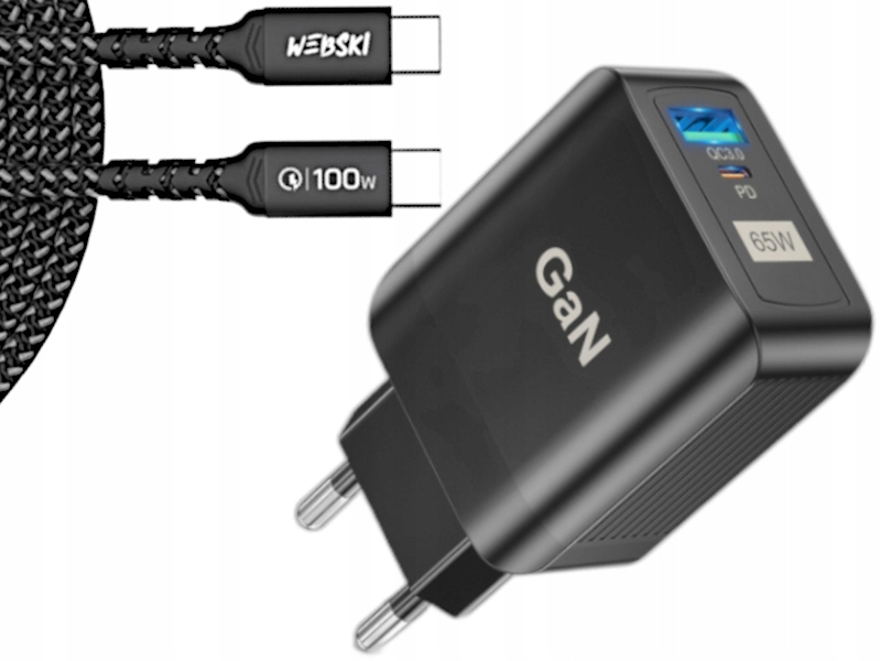 

Bardzo Szybka Ładowarka +Mocny Kabel Usb-c 2m
