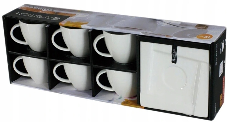 Zestaw Kawowy 12el AMBITION Kubiko 220ml+14cm