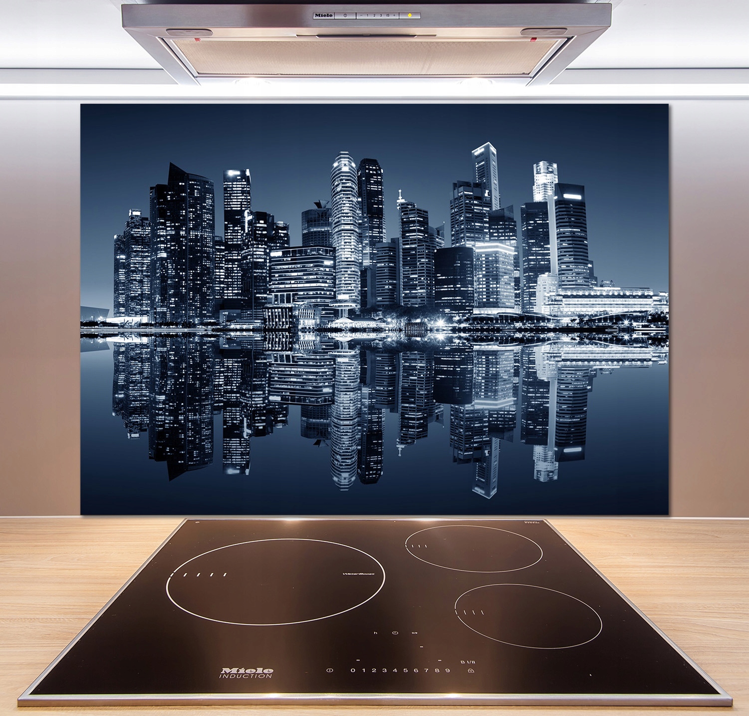 

Panel do kuchni Singapur nocą 100x70 cm + Klej