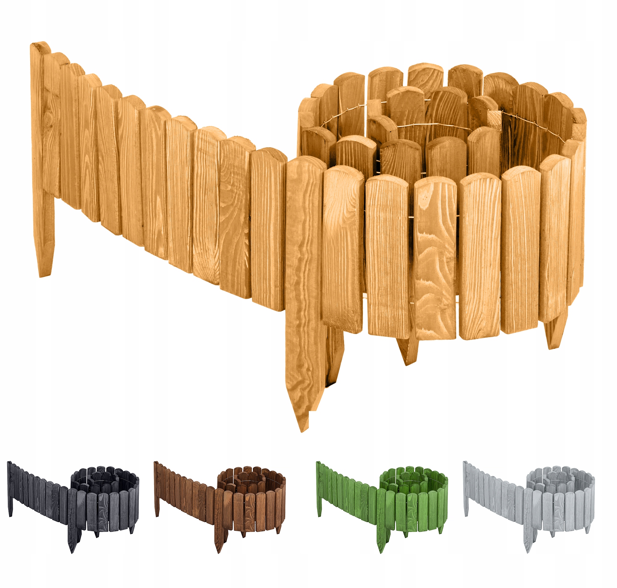 Obrzeże trawnikowe Ogrodowy płotek palisada border Garronda 200x8