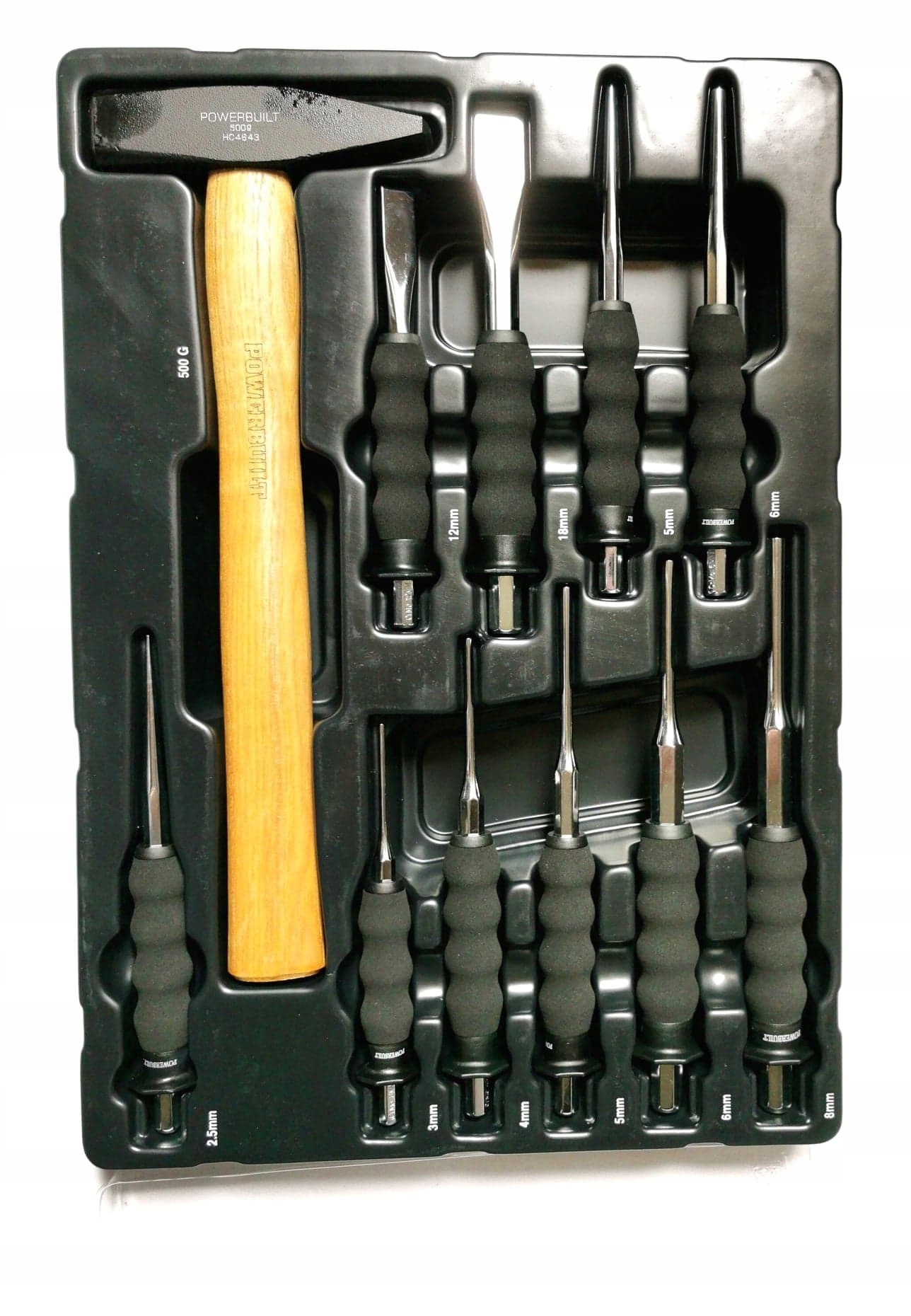 ZESTAW PRZECINAKOW WYBIJAKOW I PRZEBIJAKOW MLOTEK Producent code P1254