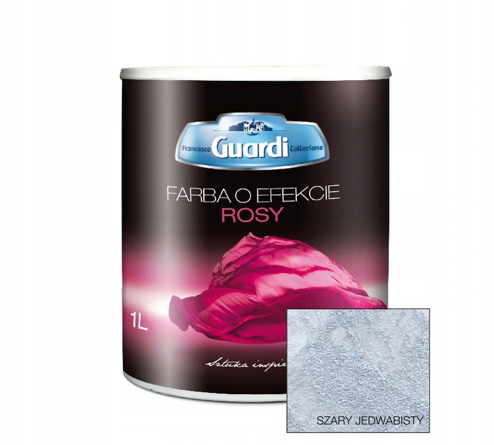 Farba o efekcie rosy Lakma szary jedwabisty 1L Guardi