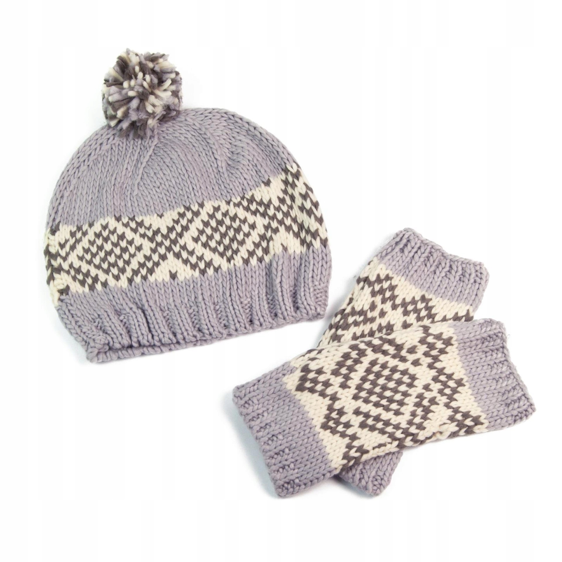 

Komplet Czapka Rękawiczki Damski Na Zimę Szary