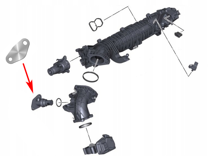624 Zaślepka EGR N47N N57N N57Z B37 BMW 2.0 3.0 D EAN (GTIN) 5904689296462