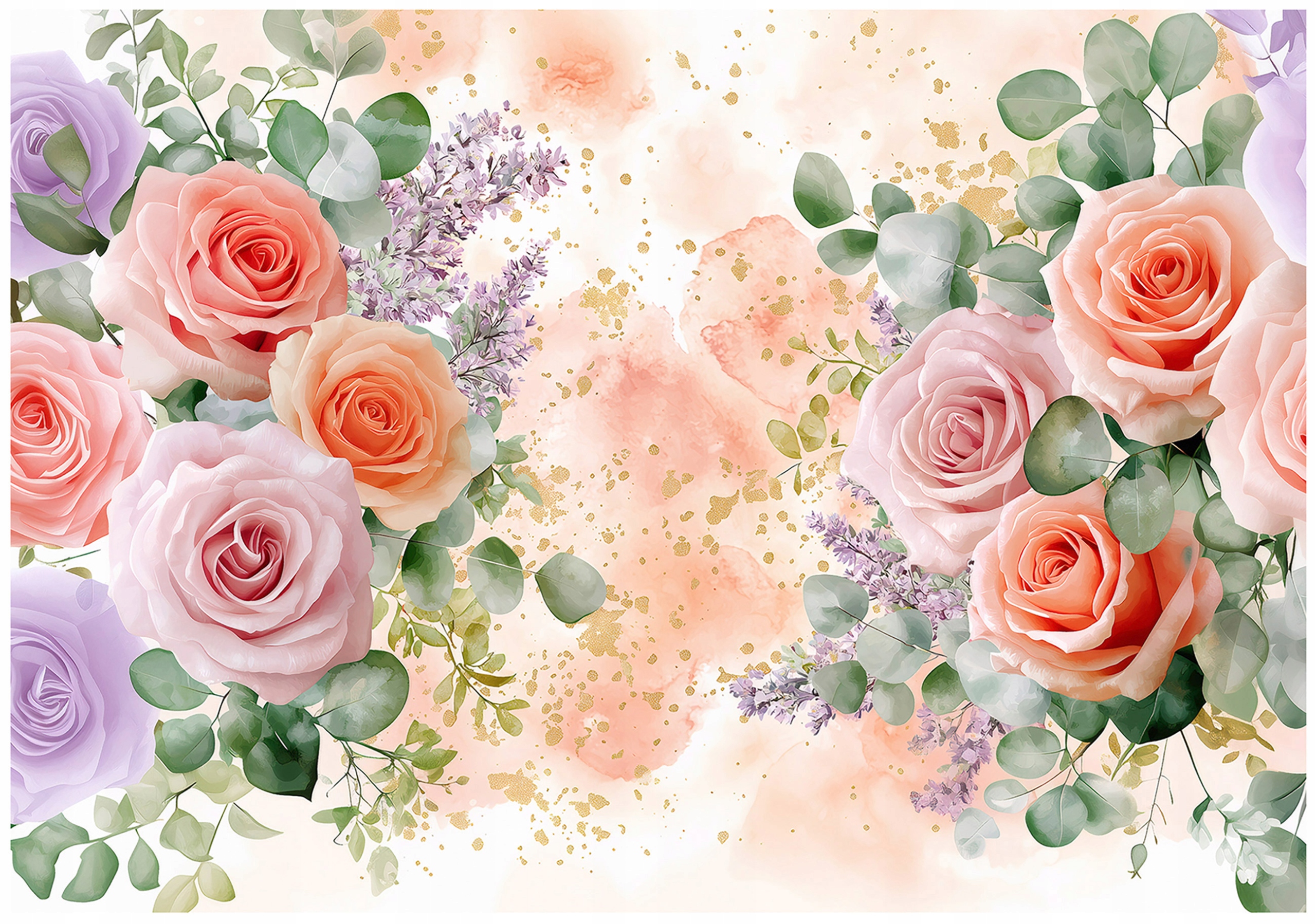 Fototapeta Květiny Růže Listy Abstrakce Růžová Červená Ženská 416x254