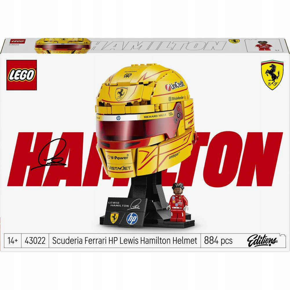 * Lego Editions Sports Přilba Lewis Hamilton Scuderia Ferrari Hp 43022