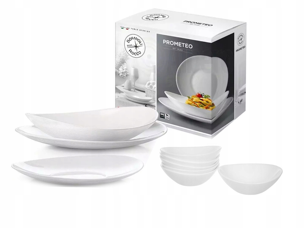 Talerze Serwis Komplet Obiadowy 24el PROMETEO 6 osób TZ102