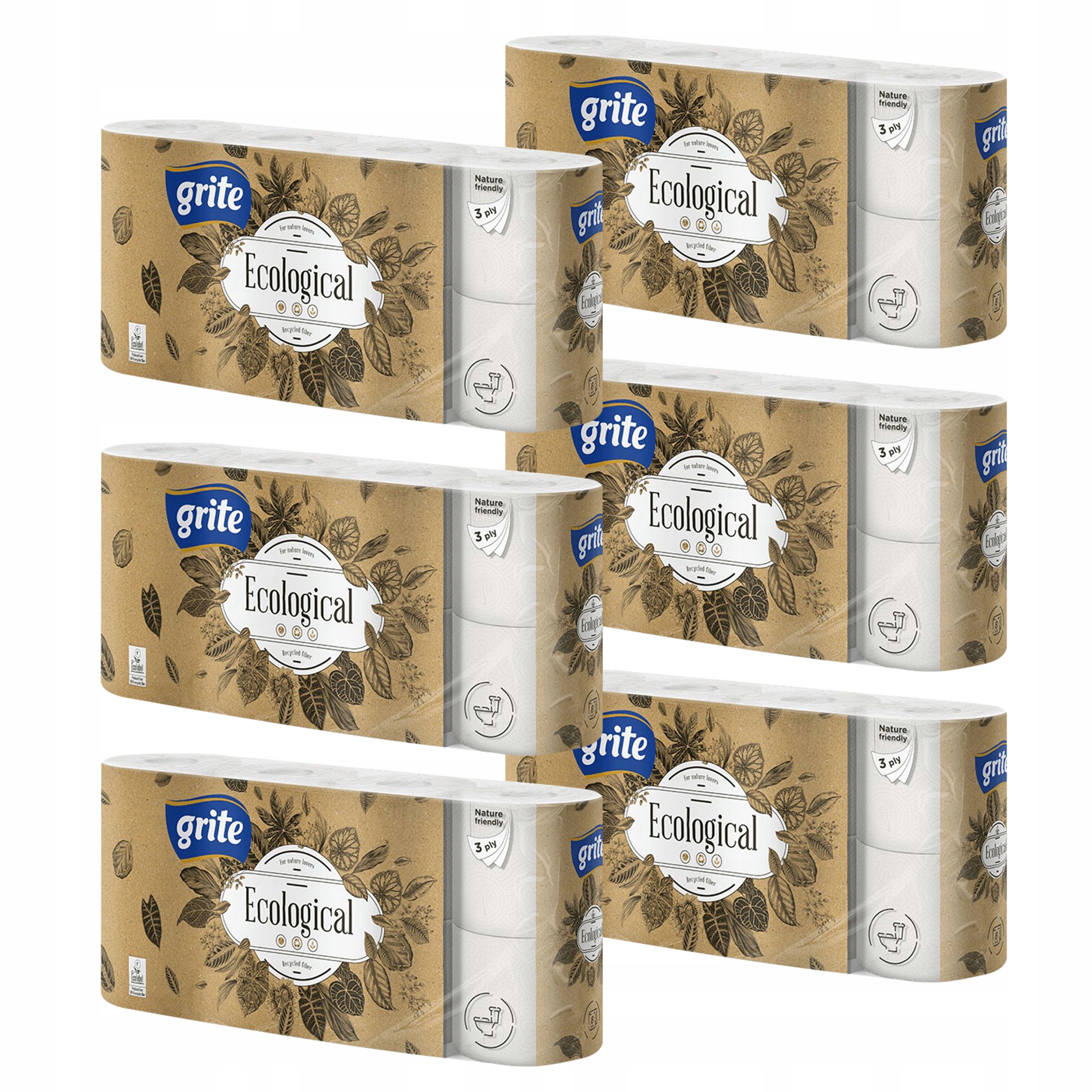 

Papier Toaletowy 3 Warstowy Bielony Grite 48 Rolek