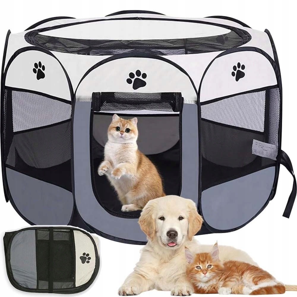 Levně Kotec Velká Přenosná Skládací Pro Psa Kočku Zvířat Pelíšek 74X74X43 CM