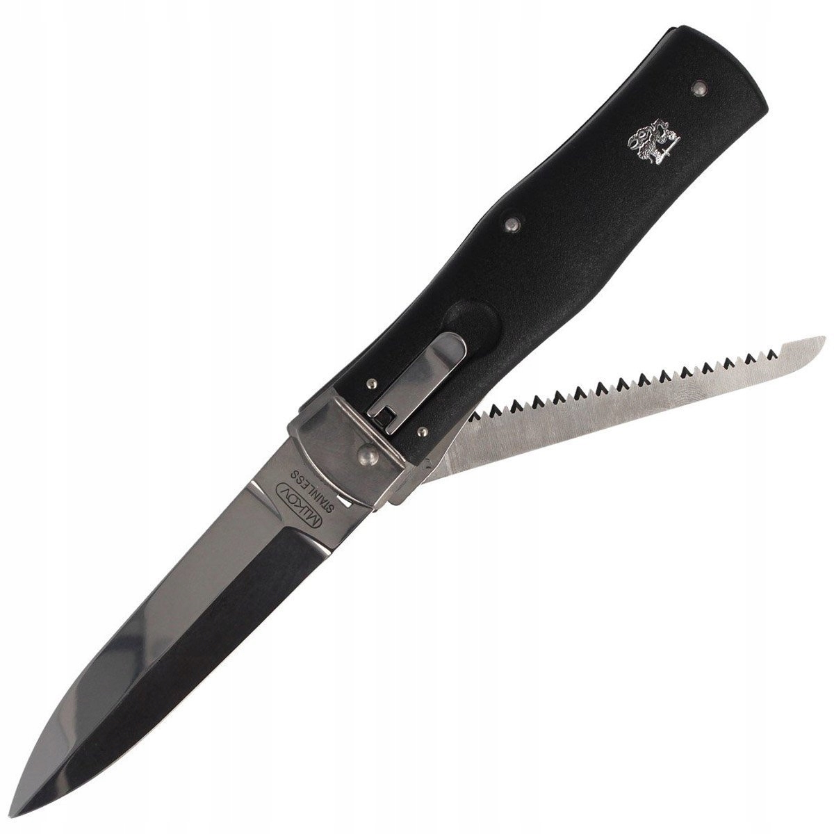 Nůž Automatický pružinový Mikov Predator Abs Černý Čepel 9.5 cm