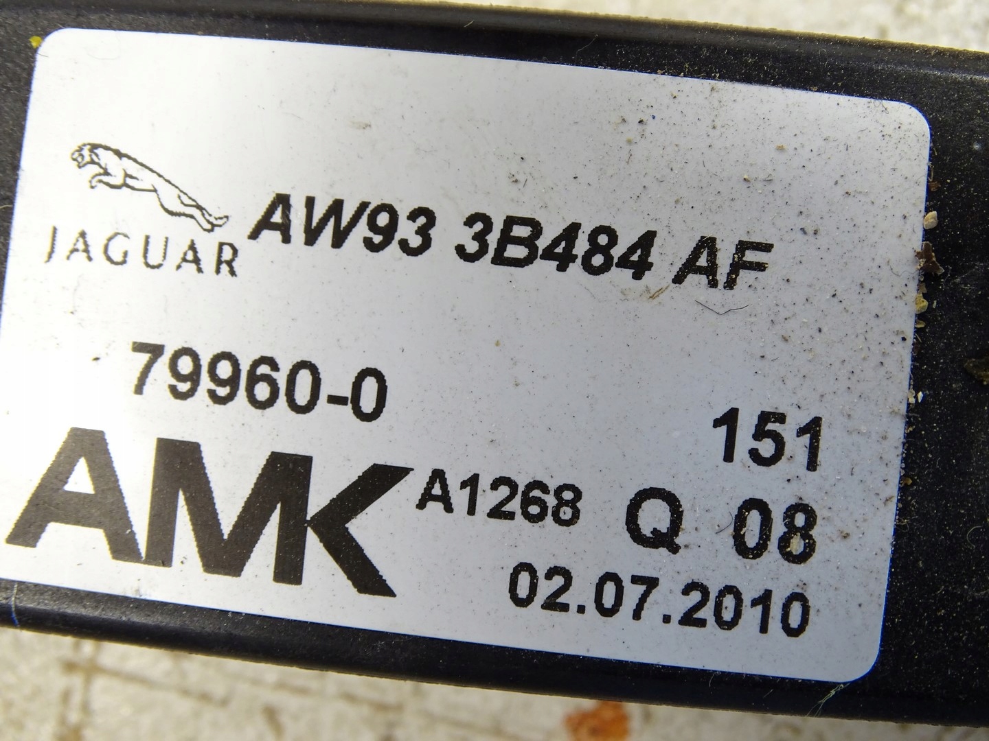 compressor; springing PNEUMATYCZNEGO JAGUAR XJ X351 AW933B484AF