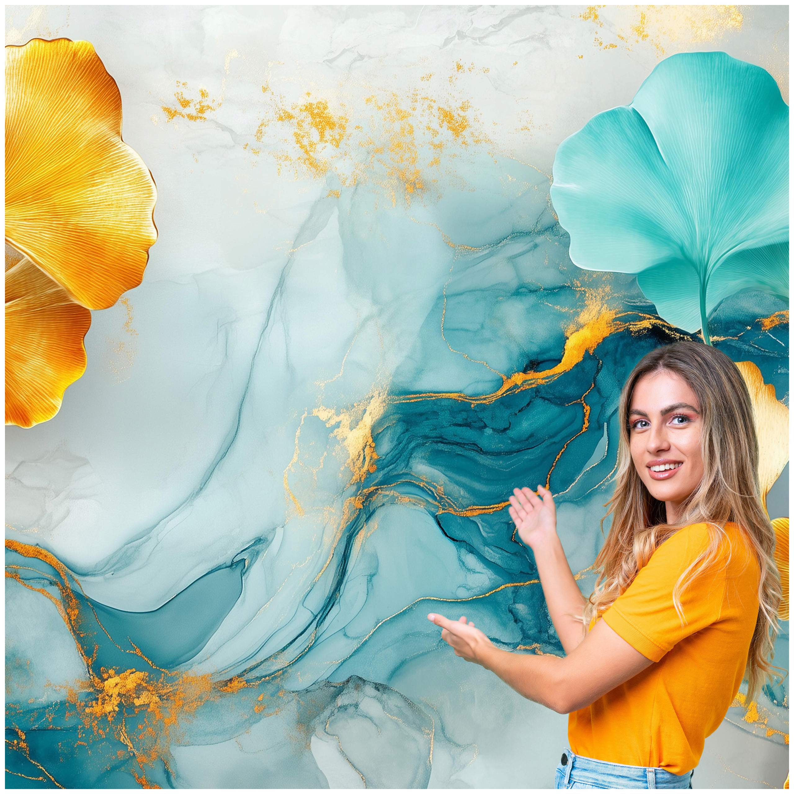 Fototapeta Salón Spálňa Ginkgo biloba Listy Príroda Boho 588x260 MLN03W