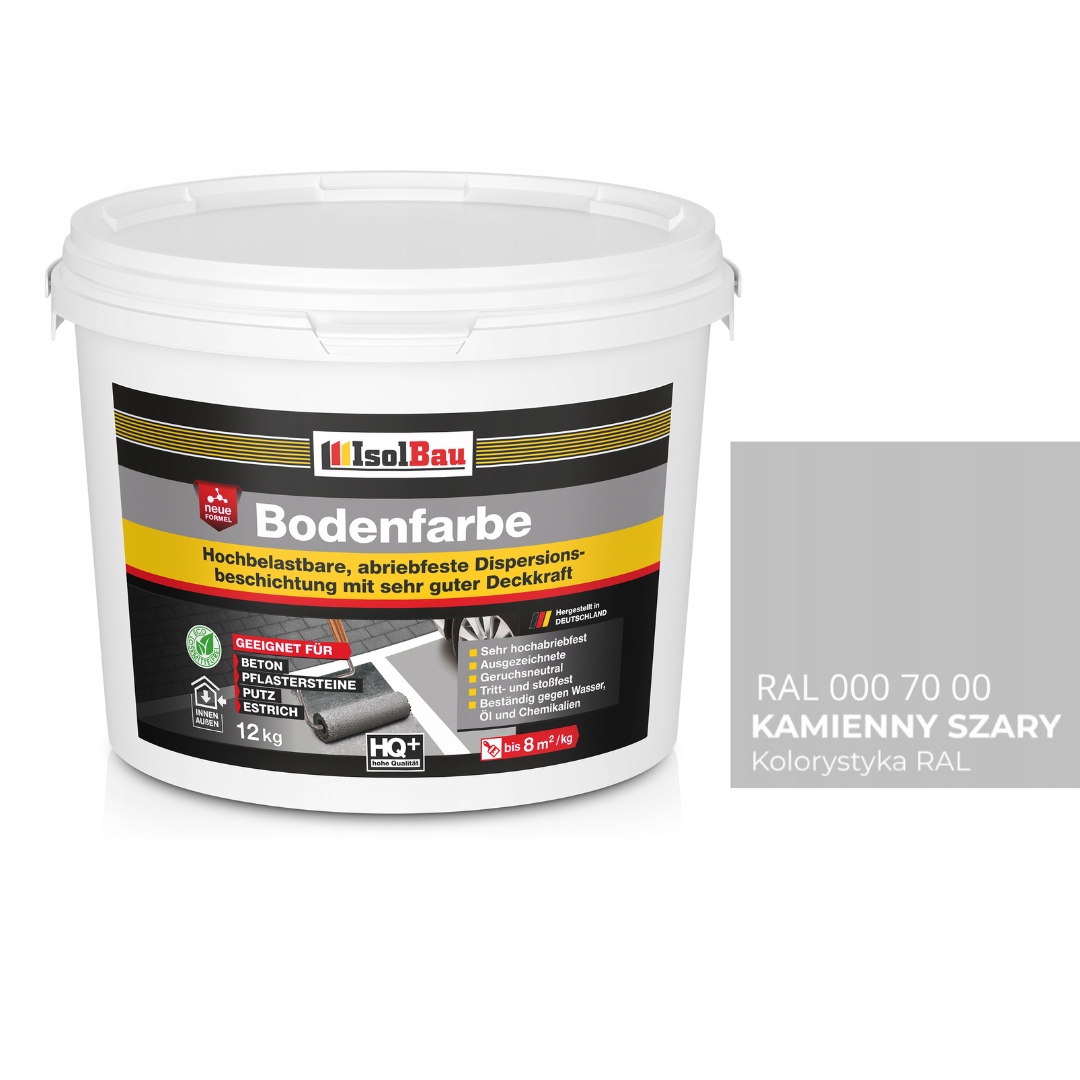 Farba do betonu kostki drewna metalu uniwersalna Bodenfarbe Steingrau 12KG