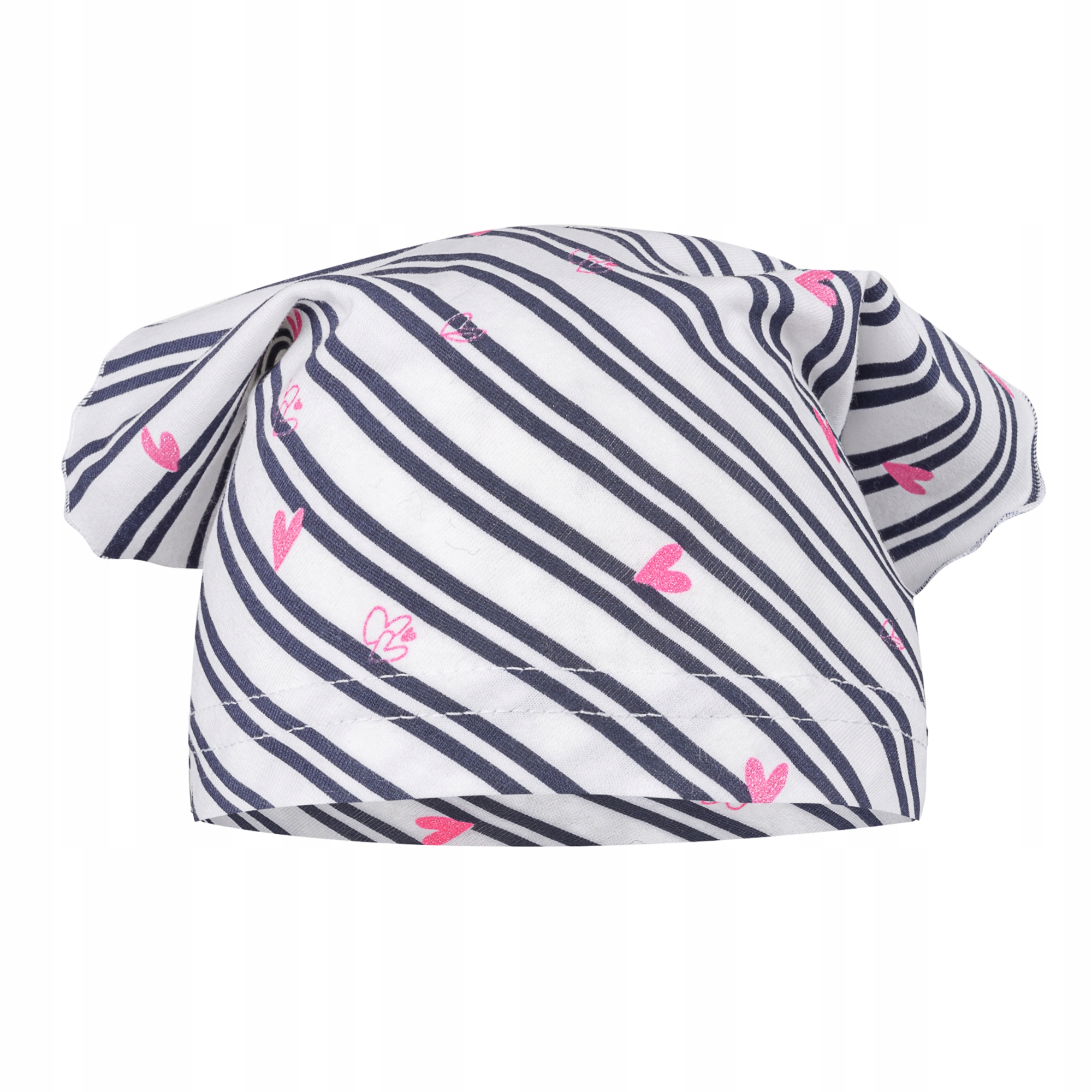 Chustka na głowę bawełniana granatowa paski 38 40 Marka Majka